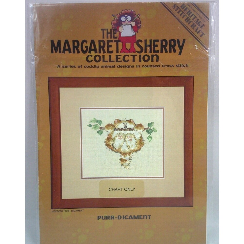 The Margaret Sherry Collection Cross Stitch Chart Purr-Dicament MSPD608 Cat New
